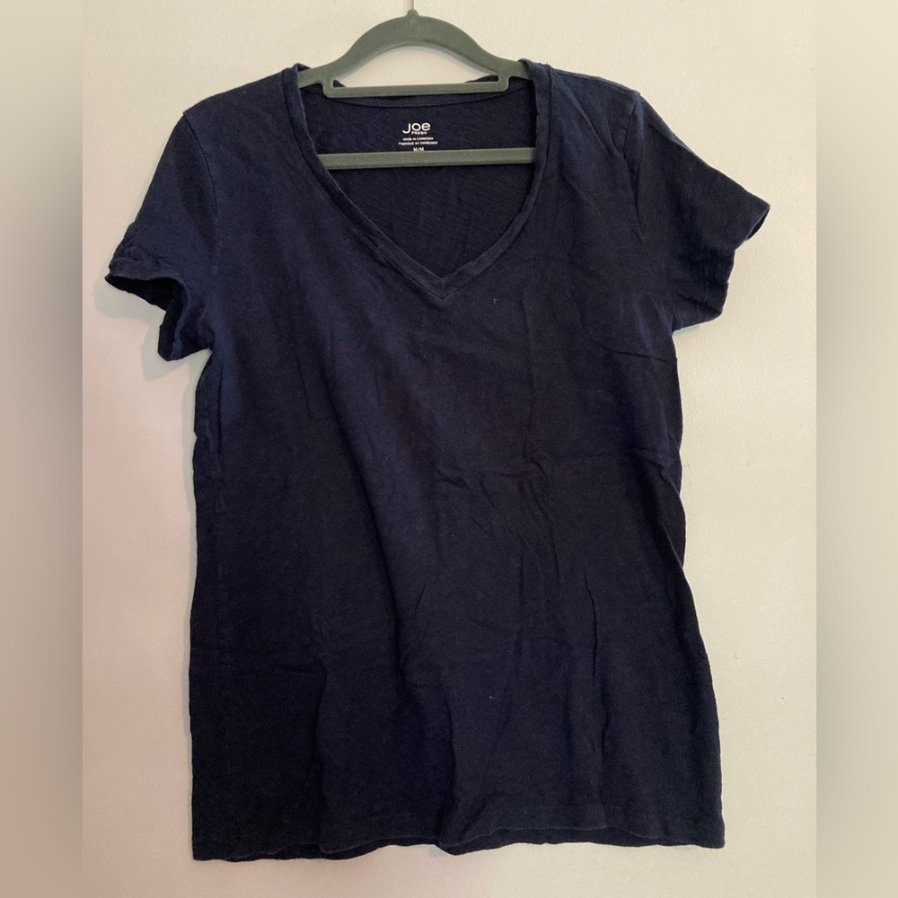 3/$10 Joe Fresh Navy Blue V-Neck Tee